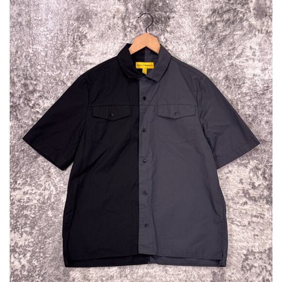 COS x Yeboah Shirt Small Mens Two Tone Color Block Button Down Relaxed Fit - Picture 1 of 8